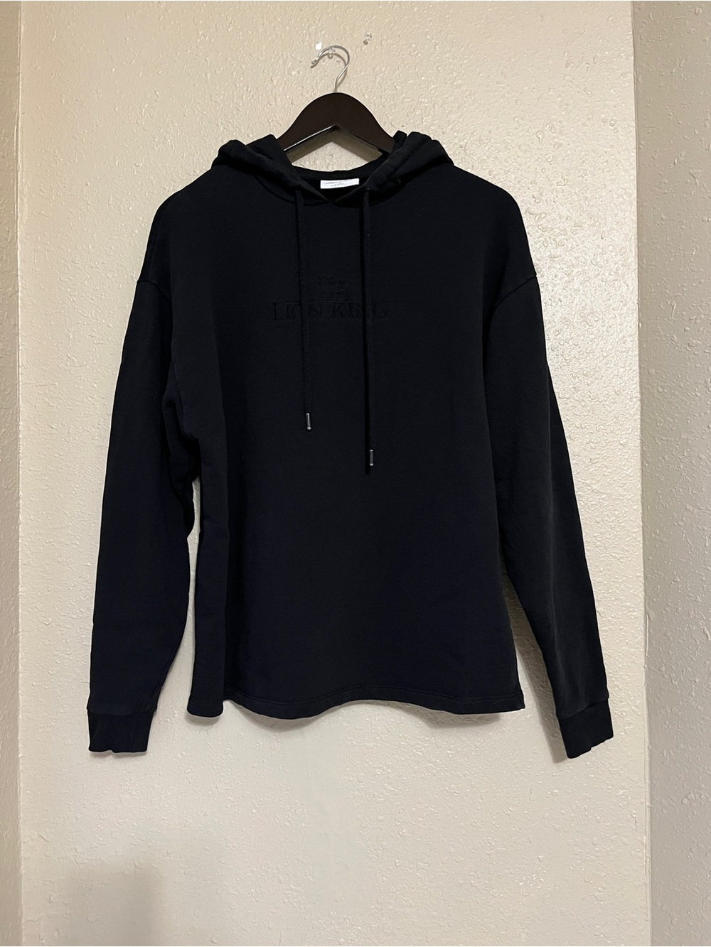 Disney Lion King X ASOS Design Collab Embossed Oversized   Hoodie Black X-Small